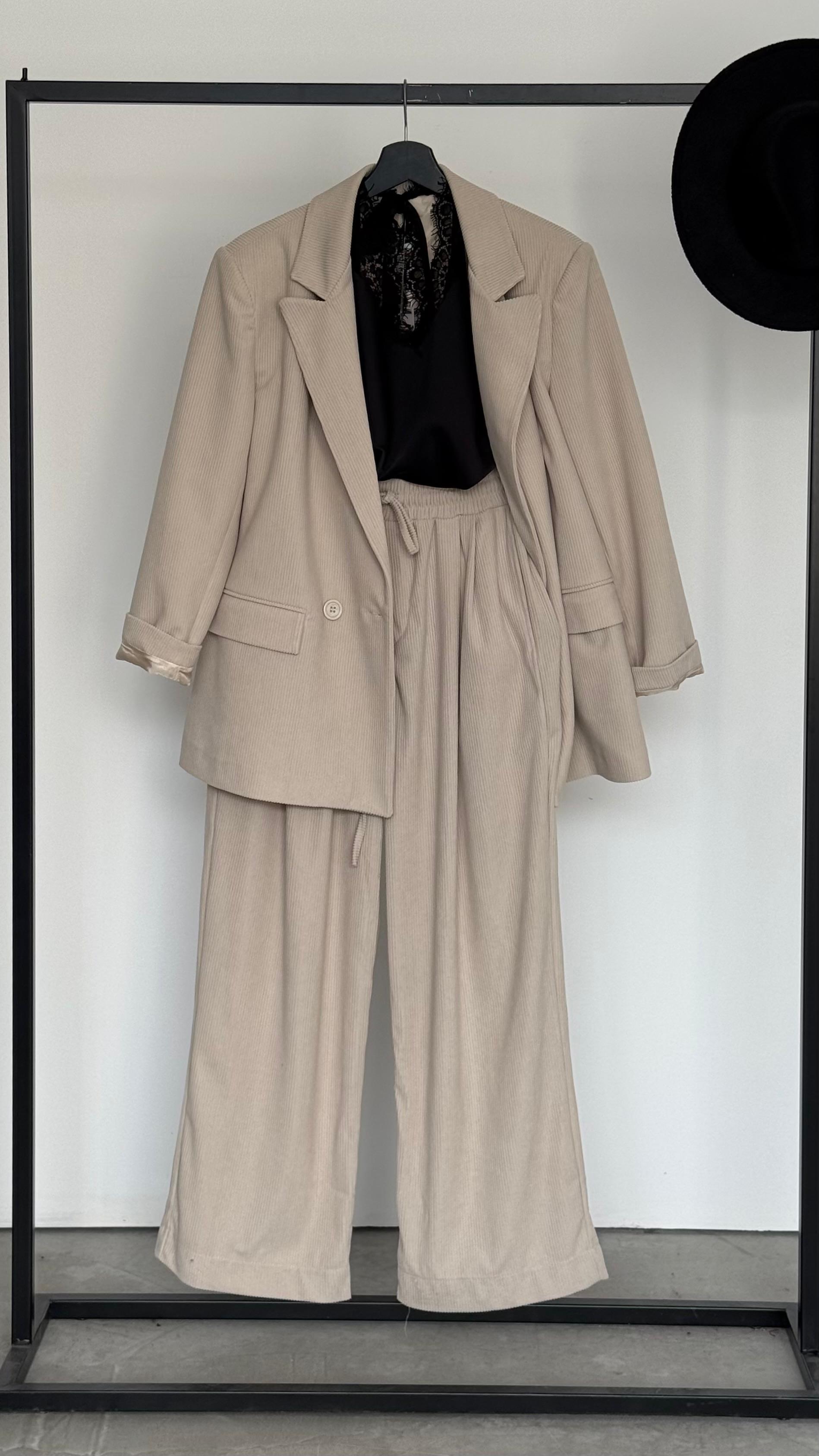 Lastikli Bel Kadife Pantolon – Kahve | Yumuşak Dokulu Kadın Kadife Pantolon 1302