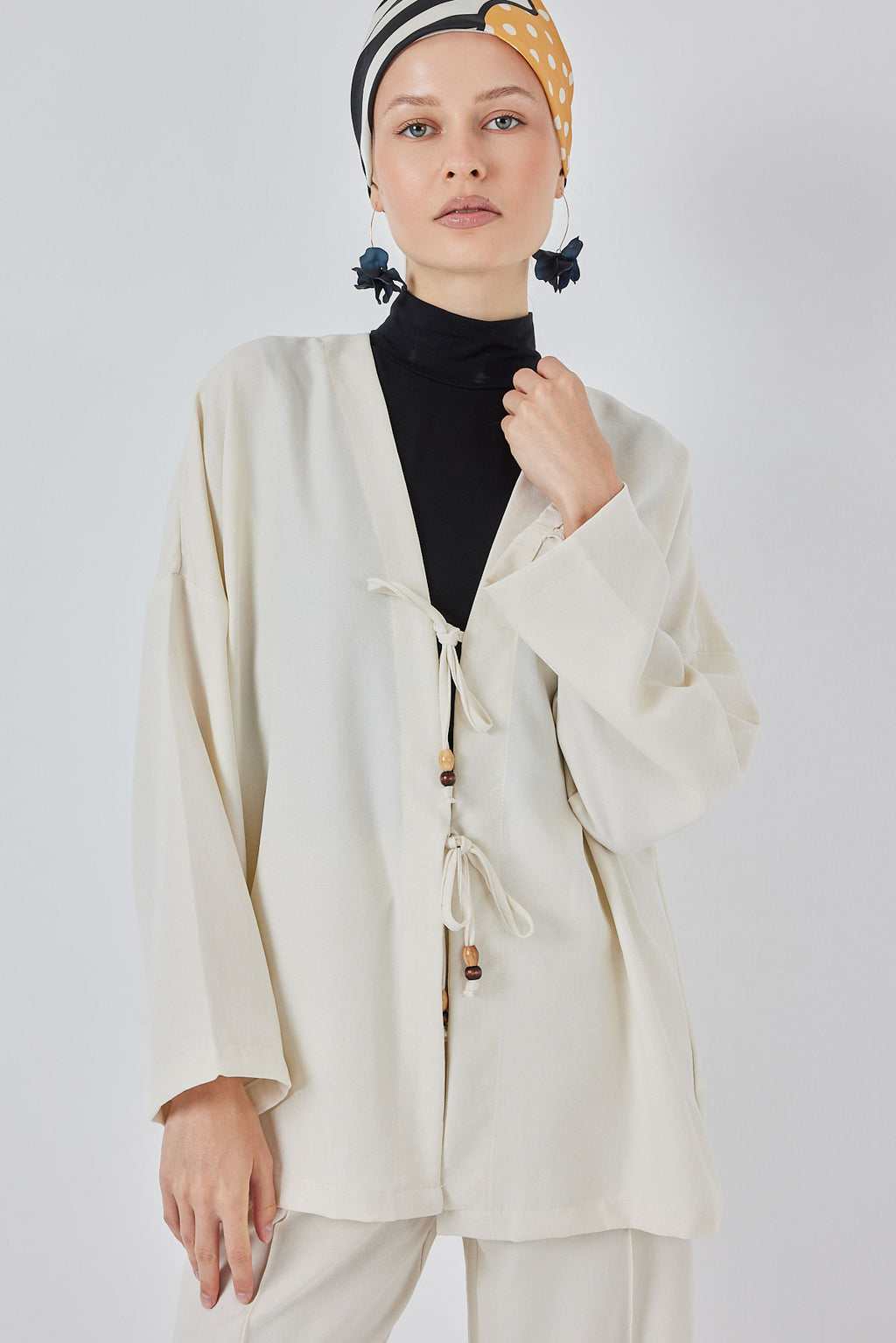 Linen Kimono Double Set – Ecru 1309